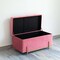 Fabulaxe Large Rectangle Velvet Storage Ottoman Stool Box with Golden Legs, Decorative Sitting Bench, Pink QI003938.PK - alternate 5